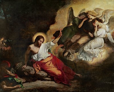 Cristo en el Jardín de los Olivos, 1827 de Ferdinand Victor Eugene Delacroix